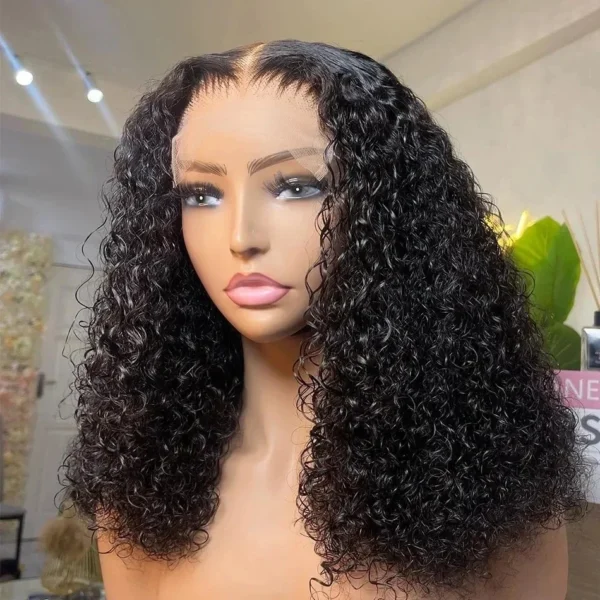 Short Curly Wigs 6x6 Glueless Deep Wave 220% Lace Wig