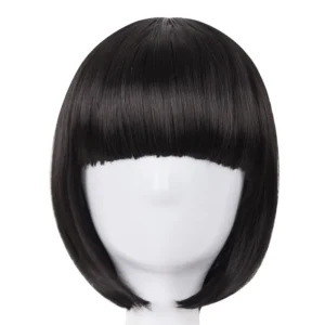 Short Wigs For Black Women Heat Resistant Synthetic Black Bob Wig