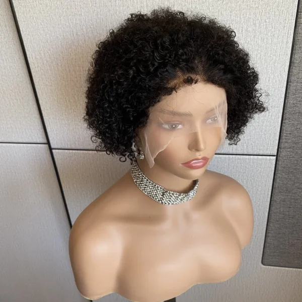 Short Wigs For Black Women Kinky Curly Pixie Cut Glueless Bob - Image 2