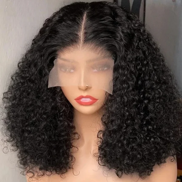 Short Wigs For Black Women Curly Deep Wave Lace Front Wig