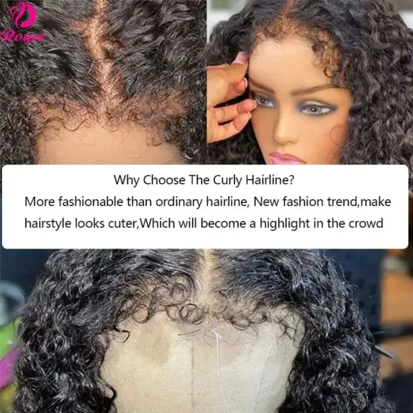 Kinky Curly Bob 13x4 Lace Front Remy - Image 3