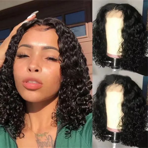 Short Wigs For Black Women Small Wave Curly Fluffy Synthetic Wig