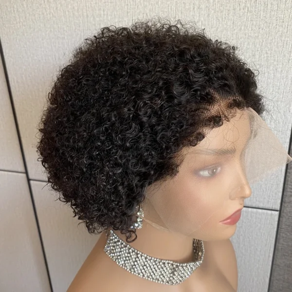 Short Wigs For Black Women Kinky Curly Pixie Cut Glueless Bob