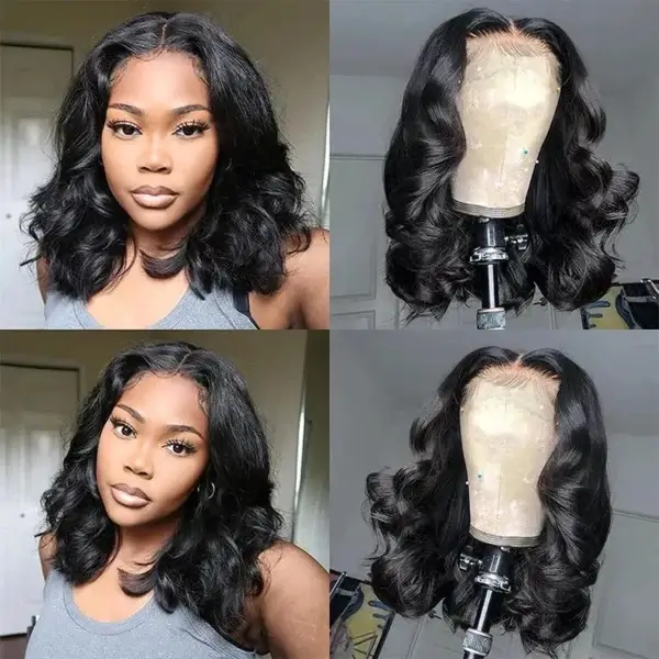 Short Curly Wigs 200 Density 13x6 HD Lace Frontal - Image 3